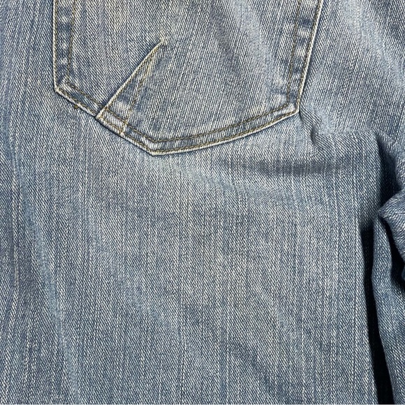 AKDMKS Knee length Jean Shorts Blue Embroidered Patches Urban Wear Mens Size 38 - Picture 11 of 12